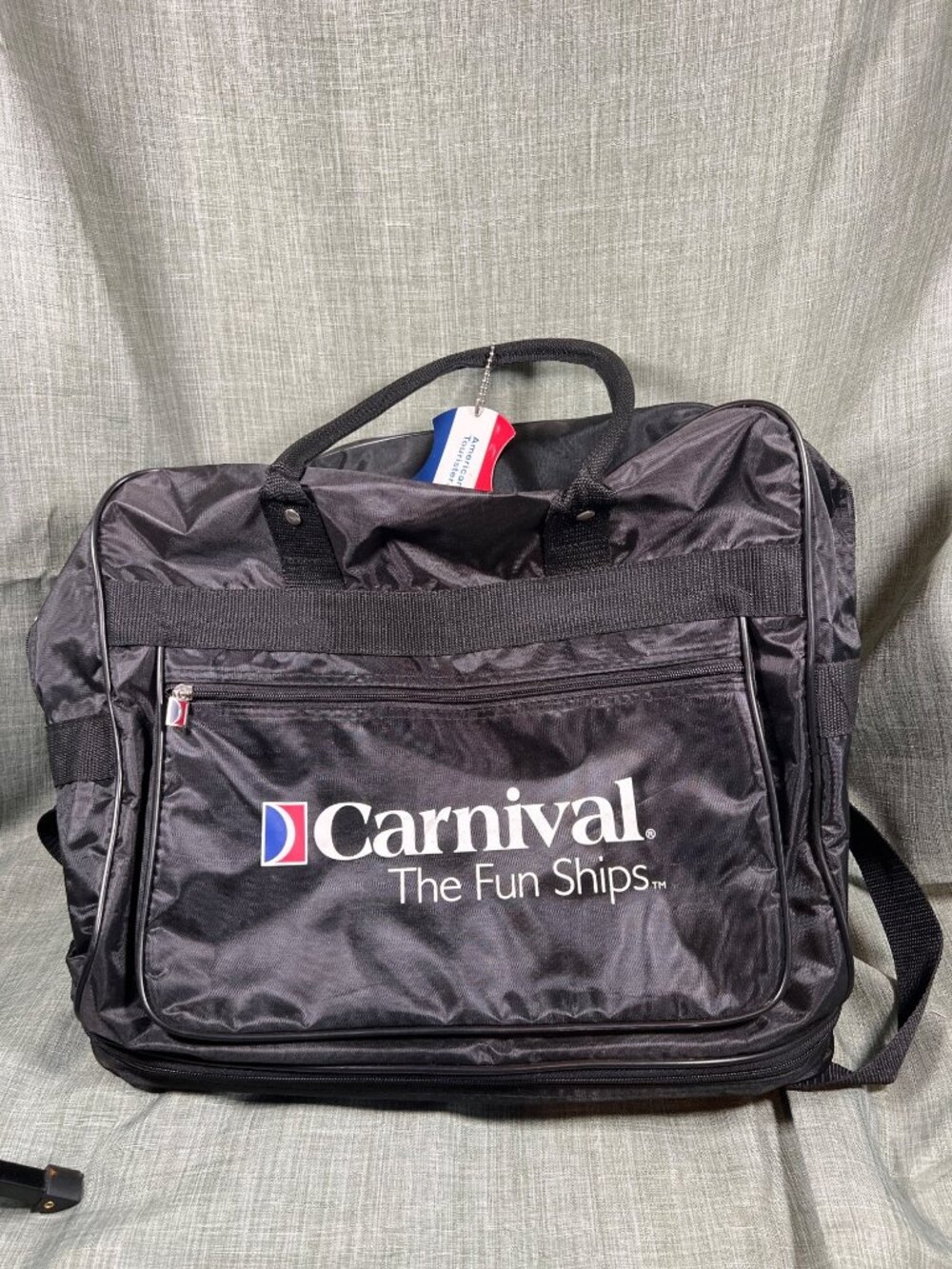 Carnival The Fun Ships Rolling Black Duffel Bag With Wheels & Handles Large Trav